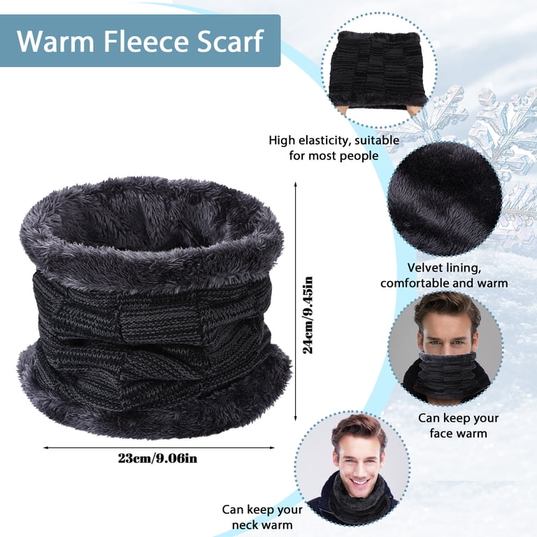 Bocaoying 3 Pcs Winter Hat Gloves Scarf Set for Men, Fleece  display picture 2