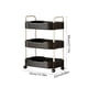 thumbnail image 3 of Carrito de almacenamiento con ruedas de 3 niveles y reposabrazos | Organizador de plástico para cocina, baño y sala de estar | Carrito utilitario móvil con estantes ventilados y ruedas, 3 of 6