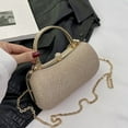 thumbnail image 2 of Women's Sparkly Evening Bag Lady Shiny Frosted Clutch Purse Party Elegant Wedding Handbag with Mental Chain, 2 of 6