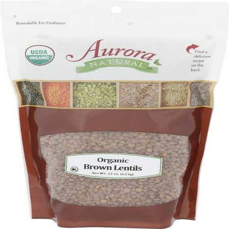 Aurora Products Organic Brown Lentils, 22 Oz - Pack of 2