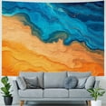 thumbnail image 4 of JRXY Gold and Blue Abstract Art Tapestry Painting, 4 of 6