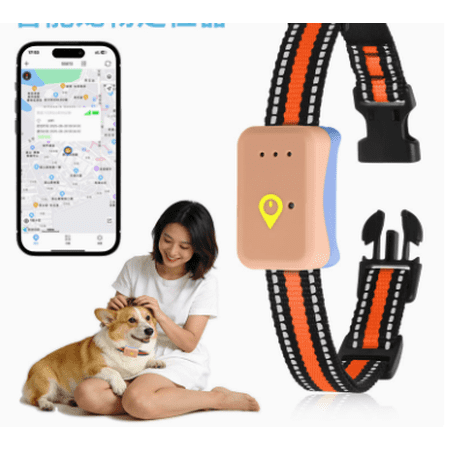 GPS Pet Tracker with Voice Call - Real-Time Dog & Cat Location Tracker Anti-Lost Device with History Route Playback Waterproof Collar Tracker for Pets