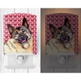 thumbnail image 2 of Caroline's Treasures LH9173CNL Norwegian Elkhound Hearts Love and Valentine's Day Portrait Ceramic Night Light, 6x4x3",, 2 of 2
