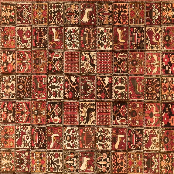 Ahgly Company Indoor Square Persian Orange Traditional Area Rugs, 7' Square
