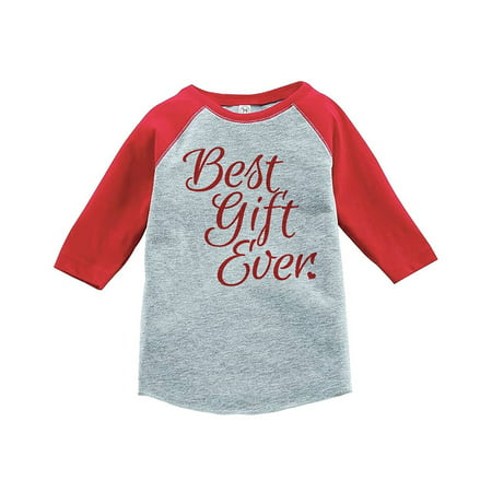 Custom Party Shop Youth Best Gift Ever Christmas Raglan Shirt Red -