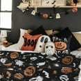 thumbnail image 3 of Halloween Blanket, Black Pumpkin Skull Ghost Blanket, Goth Style Blanket Throw, Flannel Soft Warm and Comfortable Blanket, Suitable for Sofa and Chair 50x60inch, 3 of 6
