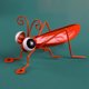 thumbnail image 1 of Jardín rojo Metal Saltamontes Arte de la pared Insecto Colgante Decoración de la pared Lindo peregrino Escultura de pared al aire libre para la pared del dormitorio Sala de estar al aire lib, 1 of 5
