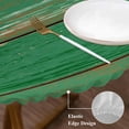 thumbnail image 3 of Green Wood Grain Round Tablecloth, Fitted Table Cover with Elastic for 36"-44" Round Tables, Farmhouse Texture Vintage Country Table Cloth Outdoor Indoor Dinning Party Waterproof Tablecloths, 3 of 7