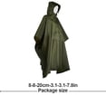 thumbnail image 4 of yingyy Ponchos de Pluie Multifonctions Vêtements de Sport d'Extérieur Imperméables Vêtements de Randonnée Imperméable Poncho de Pluie Simple Imperméable Vert, 4 of 6
