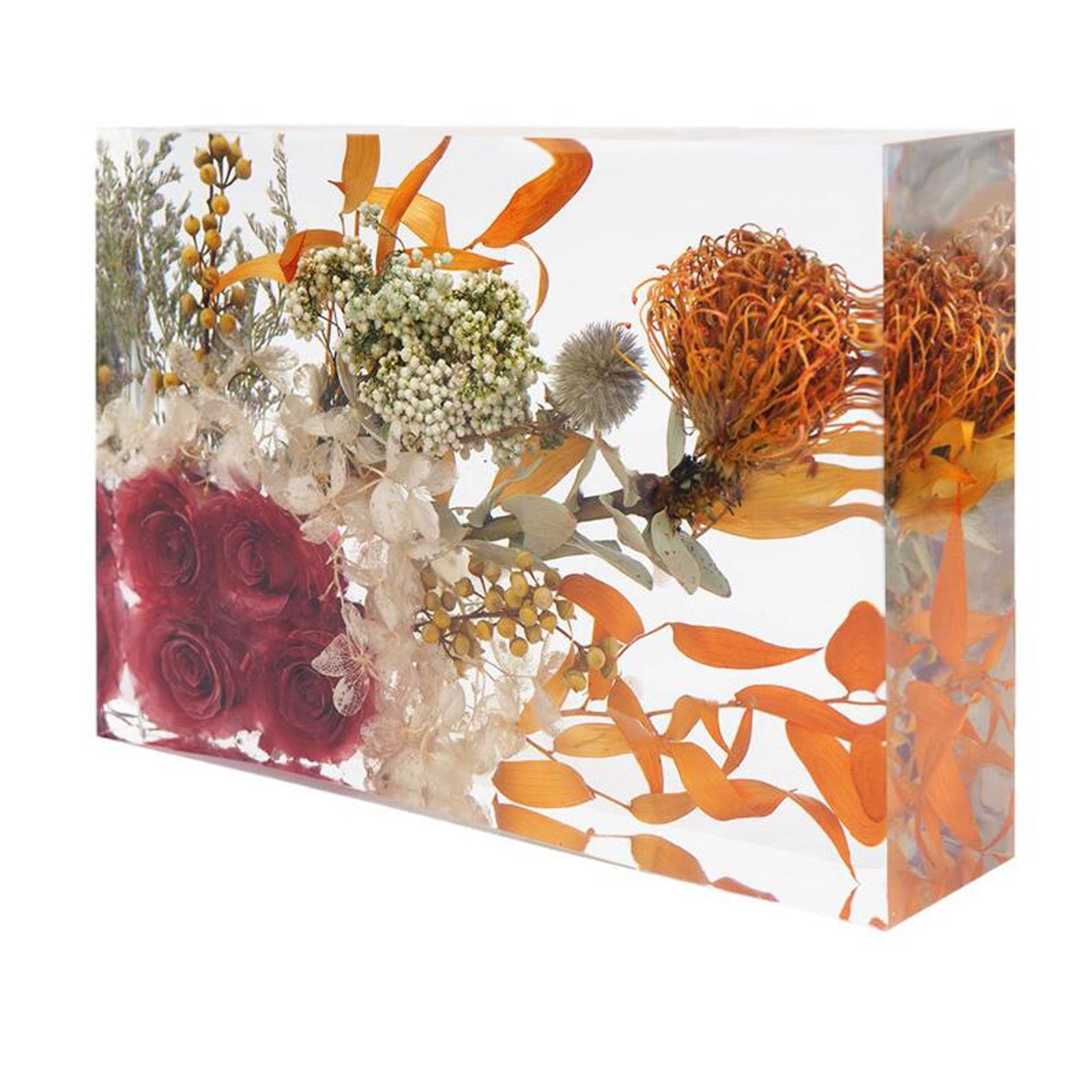 Resin Molds Silicone,6.5x9.6x2inch Rectangle Epoxy Resin Casting Craft Mold for Flower Bouquet Preservation,Large Silicone Molds for Resin Casting Craft(E)