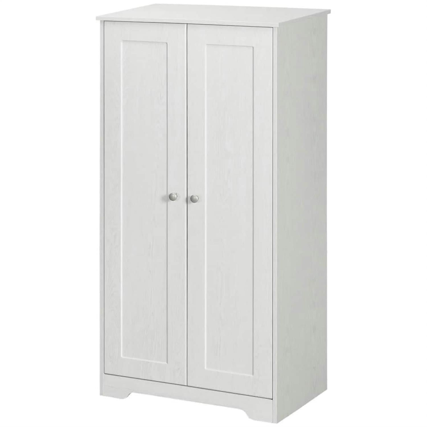 Demi Bonn 54" Kitchen Pantry Storage Cabinet, Freestanding 2-Door Cupboard, Space-Saving Shelves for Living Room, White