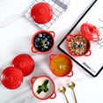 thumbnail image 4 of Bruntmor 8Oz Oven Safe Mini Cocotte Ceramic Ramekins For Baking Mini Casserole, 4 of 9