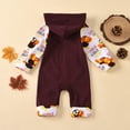 thumbnail image 5 of GYRATEDREAM 0-24M Thanksgiving Romper Newborn Baby Boy Girl Clothes My First Thanksgiving Turkey Print Hoodie Bodysuits Outfit, 5 of 11