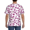 thumbnail image 3 of Vsdgher Orchids Flowers Print Men's Dry Fit Mesh Athletic Shirts Moisture Wicking Tennis T-Shirt Tops, 3 of 9