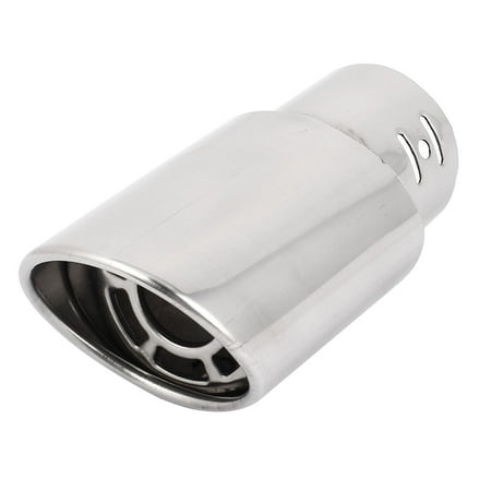 Unique Bargains Car Auto 60mm Slant Rolled Tip Stainless Steel Exhaust Muffler Tail (Best Muscle Car Muffler)