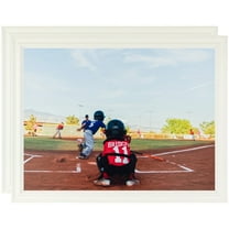 ArtToFrames 8" x 10" White Picture Frame, 8x10 inch White Wood Poster Frame (WOM-4100), 2 Pack