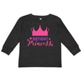 thumbnail image 3 of Inktastic Birthday Princess, Little Princess, Crown, Stars Girls Long Sleeve Toddler T-Shirt, 3 of 5