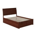 thumbnail image 6 of Portland Full Platform Bed with Flat Panel Foot Board and Full Size Urban Trundle Bed in Walnut, 6 of 8