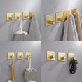 thumbnail image 2 of Gancho de pared adhesivo YONGSHENG 4 piezas dorado, 2 of 4