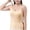 Beige, variant on Tank Top for Women Adjustable Spaghetti Strap Scoop Neck Slim Fitting Basic Tee Camis Solid Color