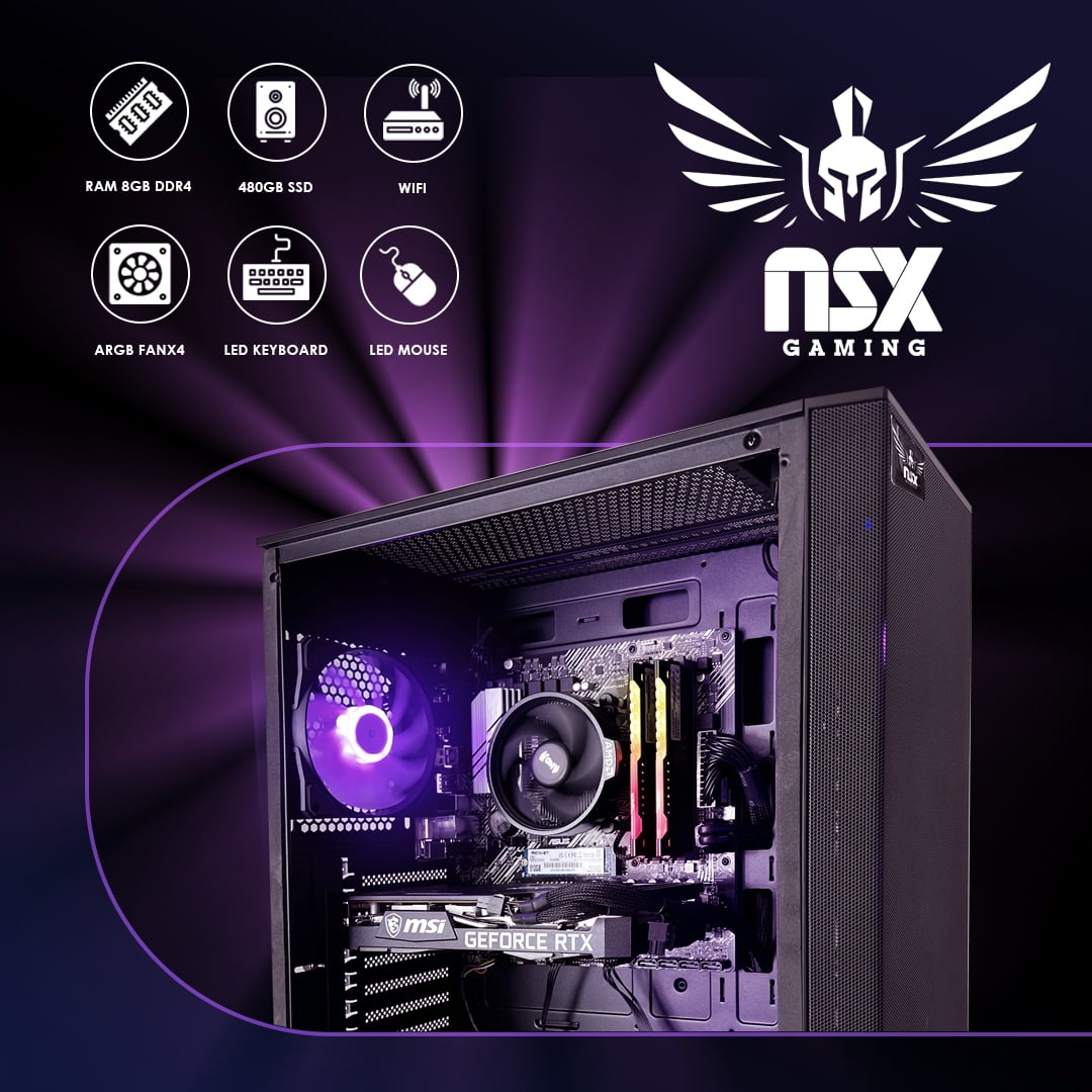 NSX Gaming Eagle PC with AMD Ryzen 5 5600X, RTX 3060, 16GB NSX Gaming Eagle PC with AMD Ryzen 5 5600X, RTX 3060, 16GB