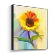 thumbnail image 2 of wall26 Floating Framed Canvas Wall Art for Living Room, Bedroom Vintage Flower Abstract Colorful Painting Canvas Prints for Home Decoration Ready to Hang - 16x16 inches, 2 of 4