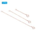 thumbnail image 3 of Unique Bargains 1 Inch 2 Inch 3 Inch S925 Silver Necklace Extender Gold Plated Chain Extenders Extension, Rose Gold 3 Pack, 3 of 6