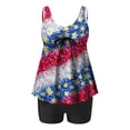 thumbnail image 4 of MKLEKYY Bikini Mujer Traje De Baño Women'S Summer Tankini Swimsuit Two Piece Printed Suspender Shorts Split Swimsuit (2), 4 of 5