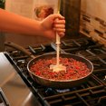thumbnail image 3 of Meat Masher Portable Hamburger Chopper Mashed Potato Cookware Washable Grinder Manual Vegetable Mixer Ground Beef Potatoes Non-Stick Grinder Household Black, 3 of 8