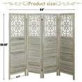 thumbnail image 3 of RSJIWOGZ 6 Panel Room Dividers Fully Assembled 5.6Ft Carved Room Dividers and Folding Screens Room Divider Screen Wood Freestanding Partition Wall for Home Bedroom Office Restaurant  Dark, 3 of 7