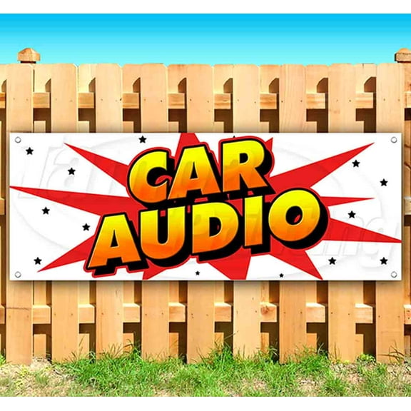 Car Audio 13 oz Vinyl Banner With Metal Grommets