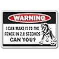 thumbnail image 2 of Make IT to The Fence Warning Sign Dog Attack Security Fierce Patrol Dogs | Indoor/Outdoor | 20" Tall Plastic Sign, 2 of 4