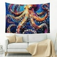 thumbnail image 5 of ZFLMY Octopus Ocean Painting Tapestry Wall Hanging for Home Decor 60x40in, 5 of 7