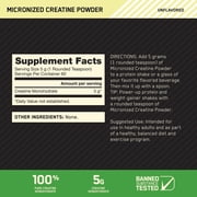 Optimum Nutrition, Micronized Creatine Powder, Unflavored 60 Servings