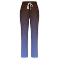 thumbnail image 4 of YDLCAFD Women's Spring And Gradient Color Lace Up Pocket Loose Wide Legged Cropped Casual Pants (2), 4 of 4