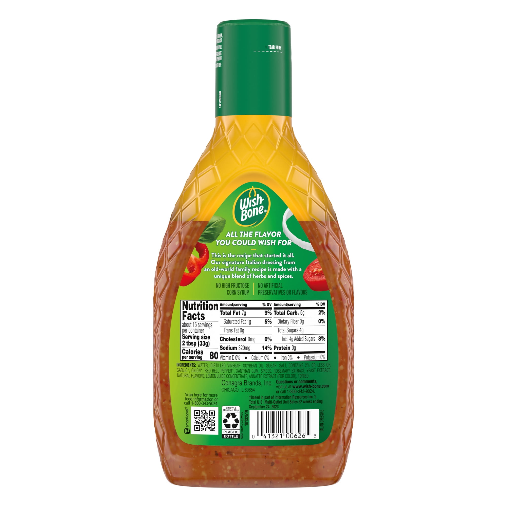 (12 pack) Wish-Bone Italian Salad Dressing, 15 fl oz