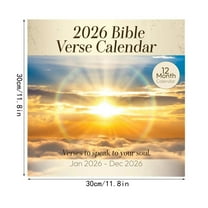 Hristian Calendar 2026 – Monthly Bible Verse Wall Calendar | Wisdom For The Year From Proverbs & Psalms | All Bible Quotes from the ESV | 11.7 x 11.7” Premium Scripture Calenda