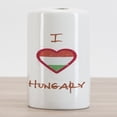 thumbnail image 2 of Hungary Ceramic Toothbrush Holder, I Love Hungary Text with Heart Colored in National Flag Tones Grunge Illustration, Decorative Versatile Countertop for Bathroom, 4.5" X 2.7", Multicolour, 2 of 4
