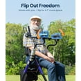 thumbnail image 3 of VOCIC Z22 Upright Rollator Walker with Adjustable Armrests & GelCool Seat, 300lb Capacity, 8" All-Terrain Wheels, Cup/Cane Holder-Blue, 3 of 9