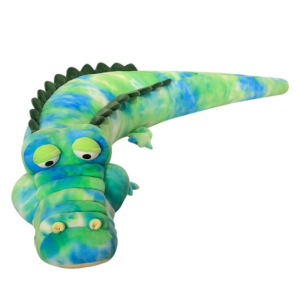 Almohada de peluche Creative Tie-Dye Cocodrilo, 100 cm, para niños