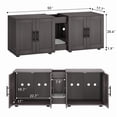 thumbnail image 3 of TROPOW Double Litter Box Enclosure,55" Furniture for 2 Cats, TV Stand,Waterproof Easy-Clean Surface,Cabinet Buckles & Storage Grooves,Suitable for living room, furniture decoration, 3 of 9