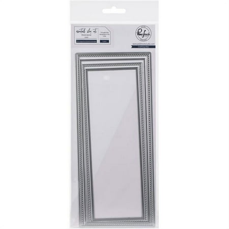UPC: 0782150204896 | Pinkfresh Studio PF029ES Slim Diagonal Stitched Rectangle Essentials Die Set