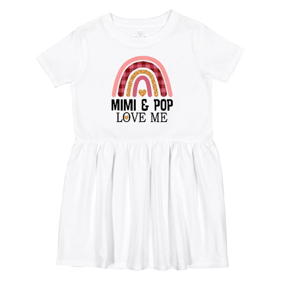 Inktastic Mimi and Pop Love Me Girls Granddaughter Rainbow Girls Toddler Dress