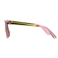 thumbnail image 3 of 80s Cyber Punk Flat Top Shield Robotic Panel Sunglasses Pink, 3 of 4