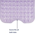 thumbnail image 6 of Nonslip Bath Mat with Suction Cups Purple 100x40cm 40x16in Extra Long, Rubber, Purple, 6 of 8