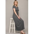 thumbnail image 5 of Made by Johnny Women's Short Sleeve Loose Plain Casual Long Maxi Dresses with Pockets XXL CHARCOAL, 5 of 6