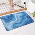 thumbnail image 3 of Blue White Tie Dye Swirl Pattern Bathroom Rugs Mat,Non Slip Microfiber Bathroom Rug,Rubber Backing,Soft Bathroom Mats for Bathroom Floor,Tub and Shower,17x27in(43x68cm), 3 of 3