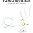 thumbnail image 5 of LINLIN LED Desk Lamp, 3 Color Eye Caring USB Rechargeable Clip Desk Lamp Touch Control Bed Light with Flexible Gooseneck for in Bed Headboard Office Work Study, 5 of 7