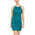 thumbnail image 1 of Vestido ajustado de encaje para mujer BCX, verde, 15, 1 of 1