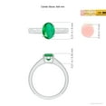 thumbnail image 4 of ANGARA Natural Vintage Inspired Oval 1.1 ct Emerald Ring with Engraved Shank in 14K White Gold for Women (Size-8x6mm) | May Birthstone, Anniversary, Jewelry Gift for Women | Natural Emerald Ring, 4 of 9